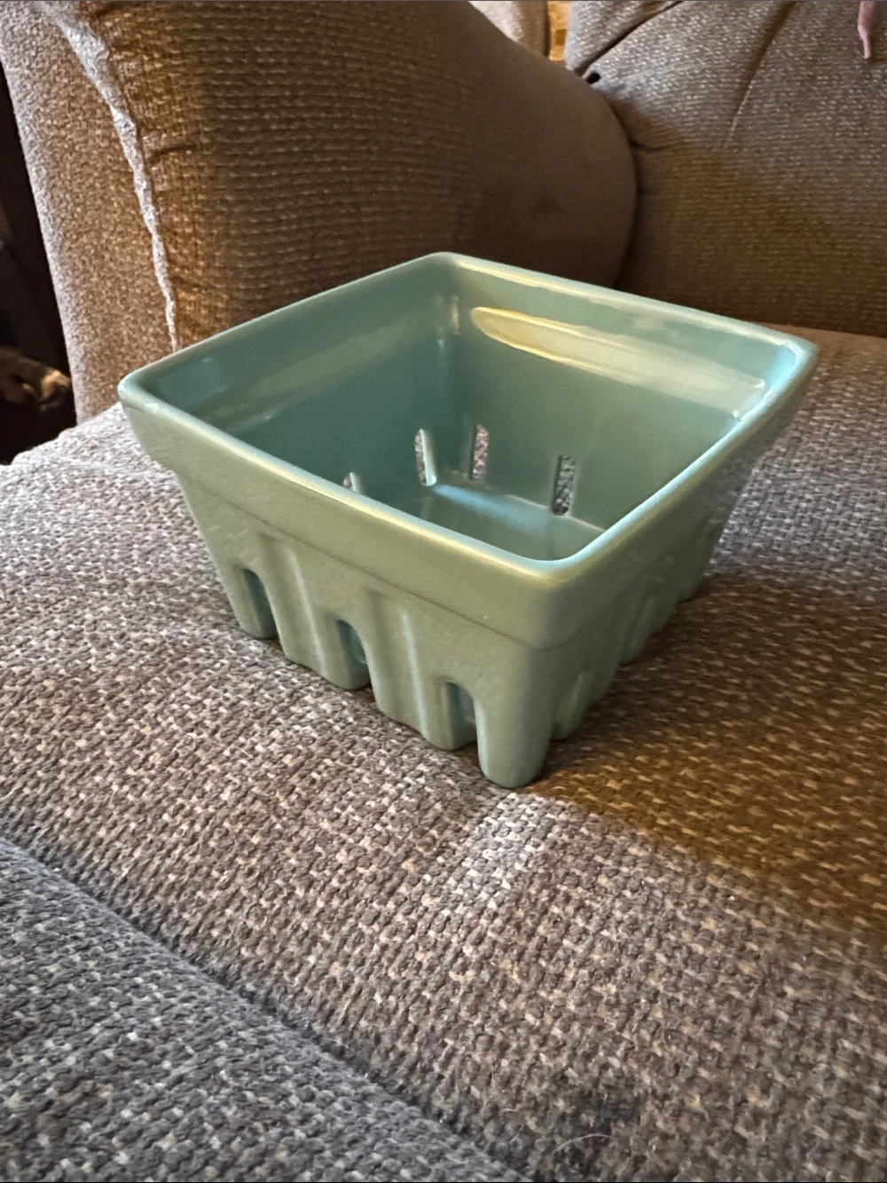 Ceramic Two-Piece Food Storage/Planter Set in Teal and Black